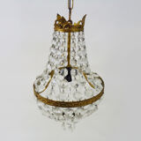 Former Italian hot air balloon chandelier, glass grapevines. Chandelier grapevines. Year 60