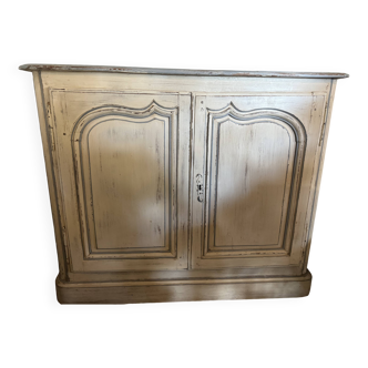 18th century sideboard in off-white painted wood