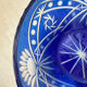 Kobalt blauwe kristallen fruitschaal
