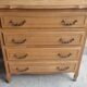 Louis XV style chest of drawers, in blond wood, vintage 60s