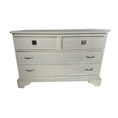 Commode 4 tiroirs relooke patine laque boutons metal
