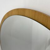 1970's Midcentury Round Wall Mirror, Czechoslovakia