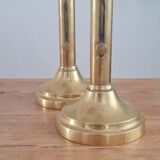 Pair of brass candle holders