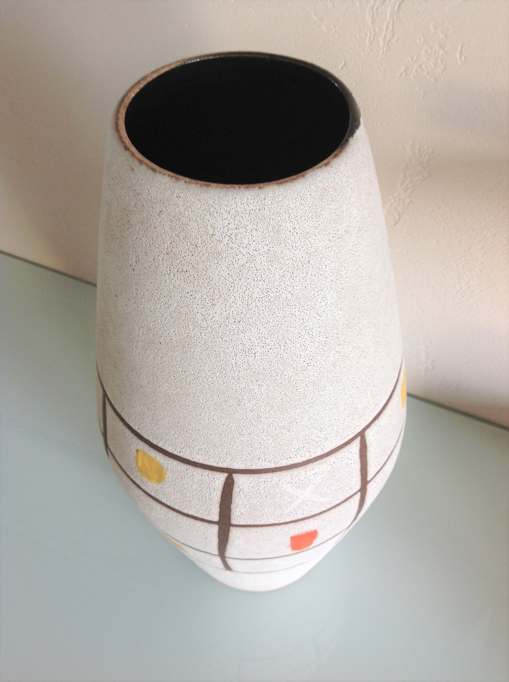 Vase ovoide en céramique grise par Scheurich Keramik vintage années 60-70