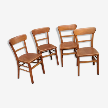 Set of 4 chairs bistro back wide back