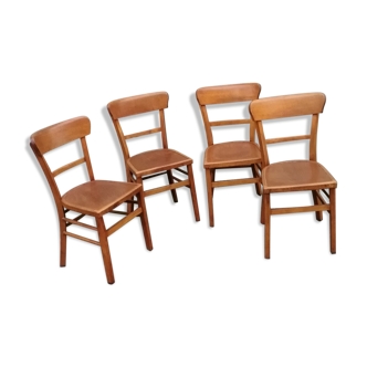 Set of 4 chairs bistro back wide back