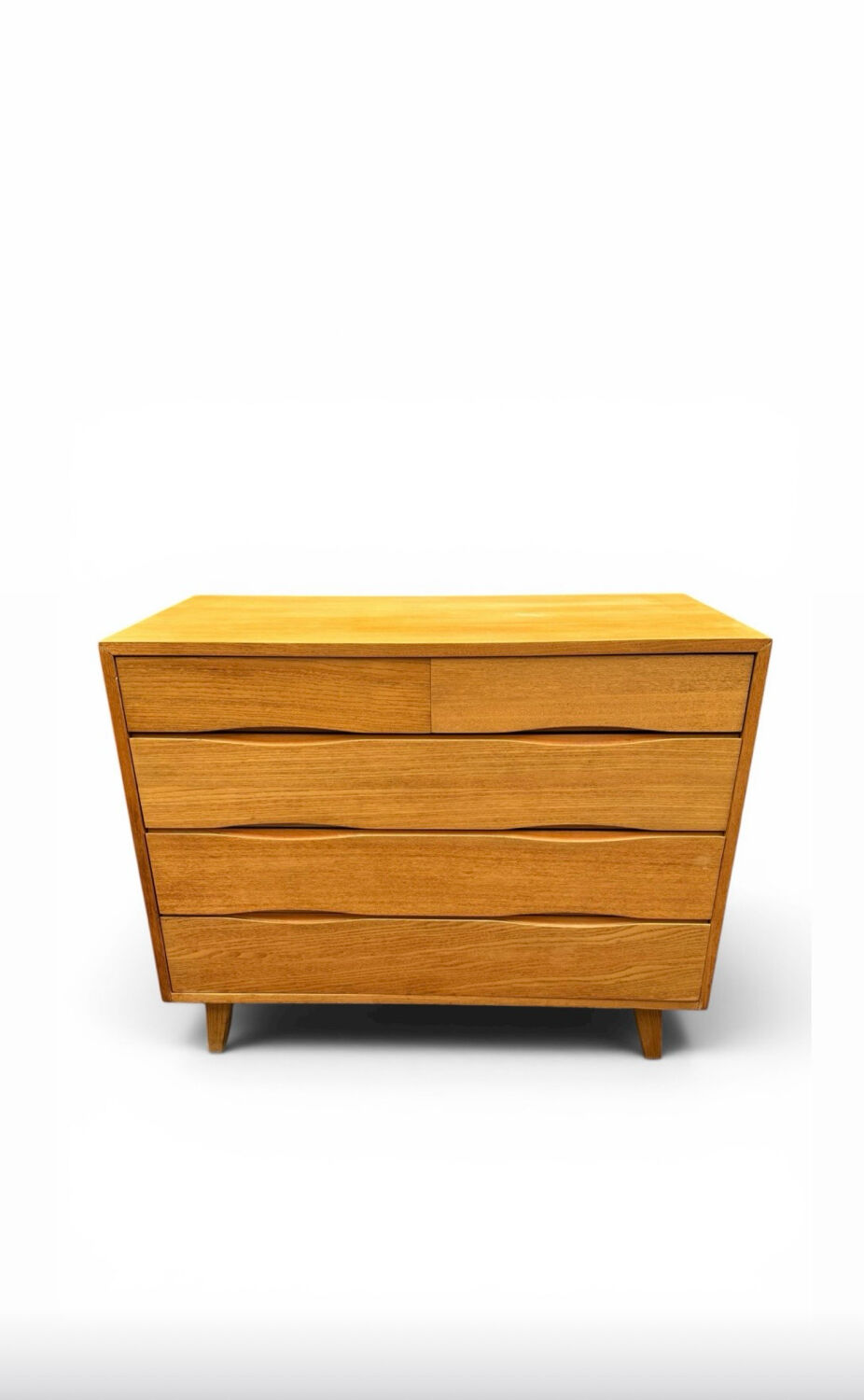 Scandinavian design chest of drawers in light teak – attributed to Arne Vodder – year