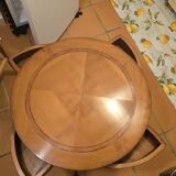 Pedestal Swivel Table with marquetry top