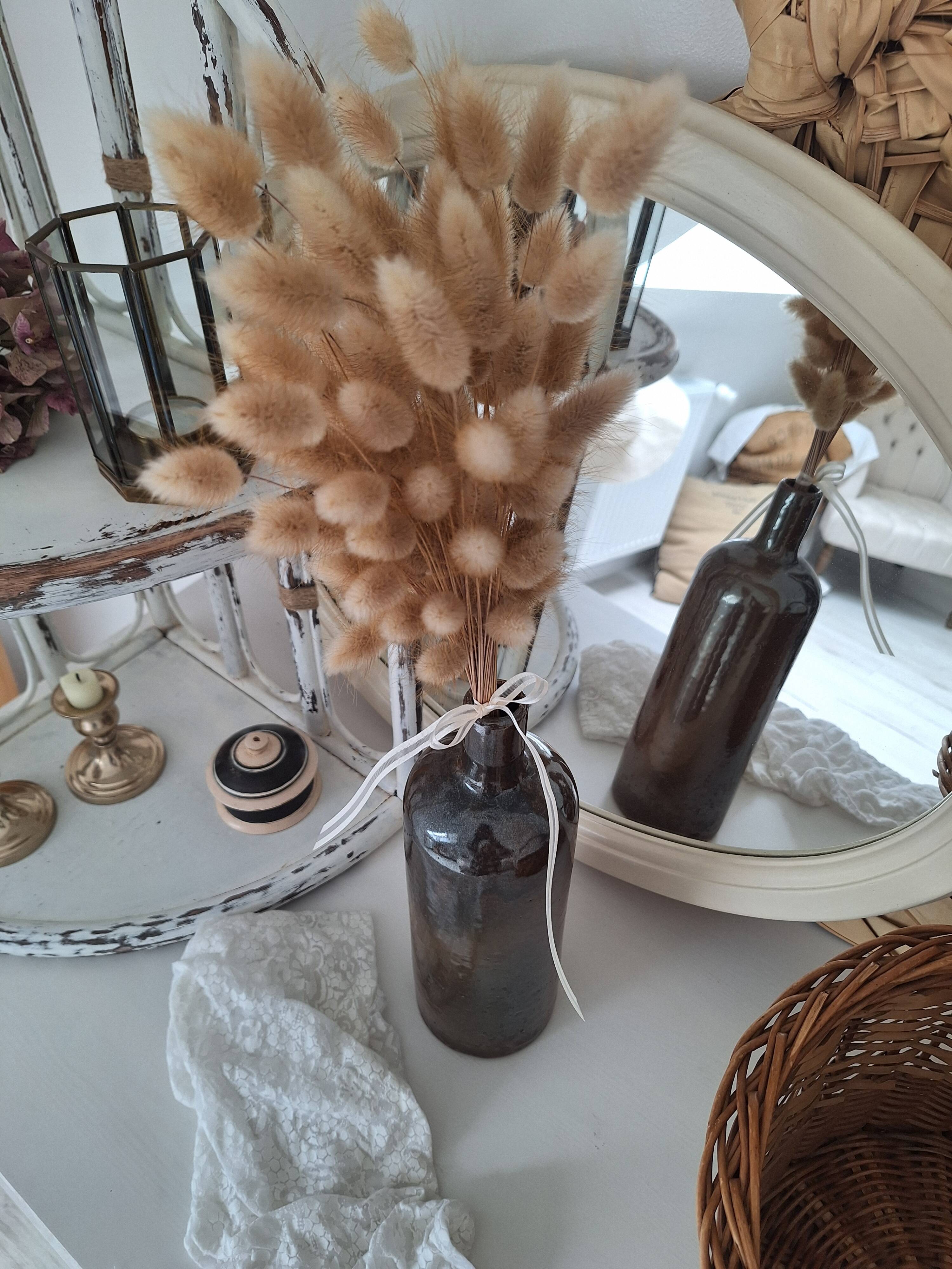 Bouteille en grès marron foncé vintage
