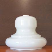 Vintage White Glass Pendant Shade, Large Glossy Glass Lampshade, 1970s–80s Yugoslavia, Diy Lighting