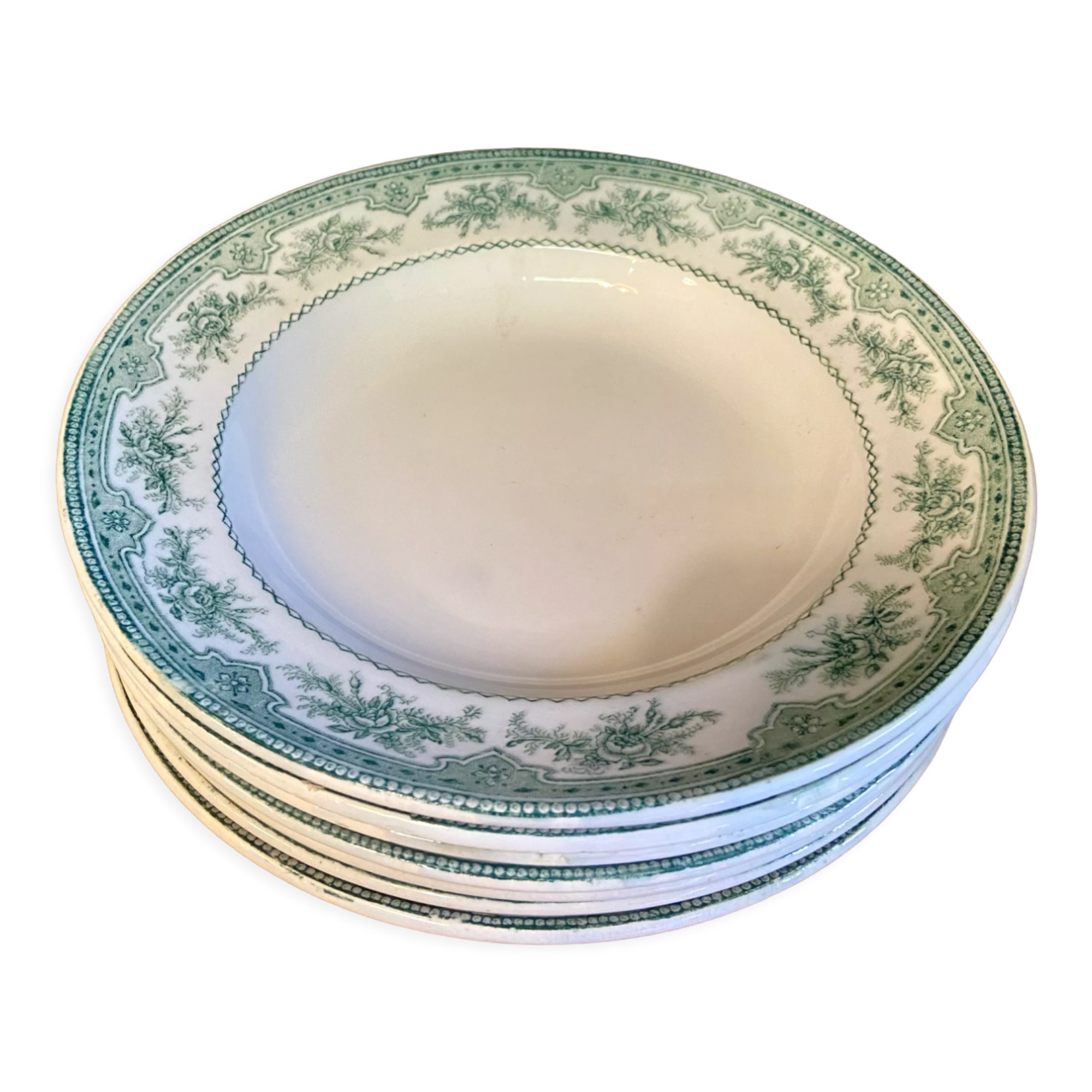 Lot green iron earth plates