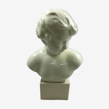 French vintage ceramic child bust Labrec Orleans