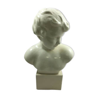 French vintage ceramic child bust Labrec Orleans