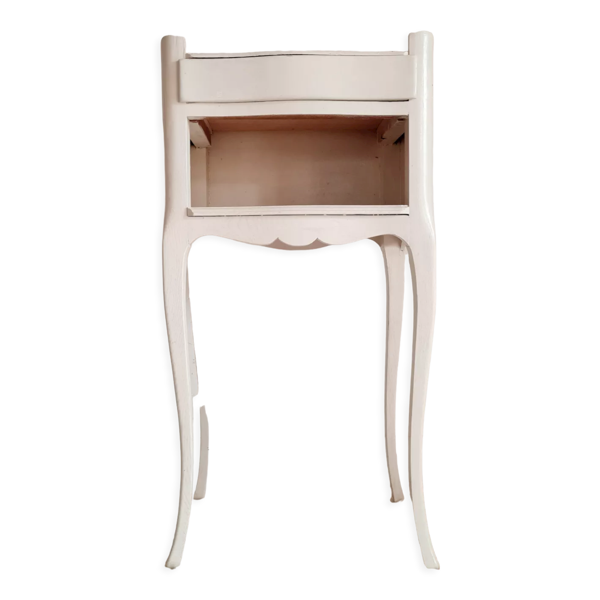 Table pedestal table curved feet white