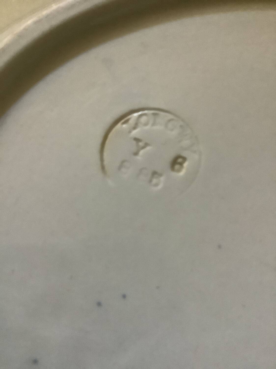 Antique Longwy dish, “Pommier” model in ironstone