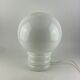 Vintage white glass table lamp bulb by Glashütte Limburg 1979