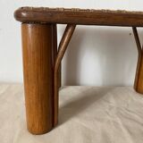 Vintage rattan low stools