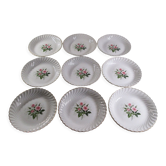 9 KG Lunéville earthenware plates