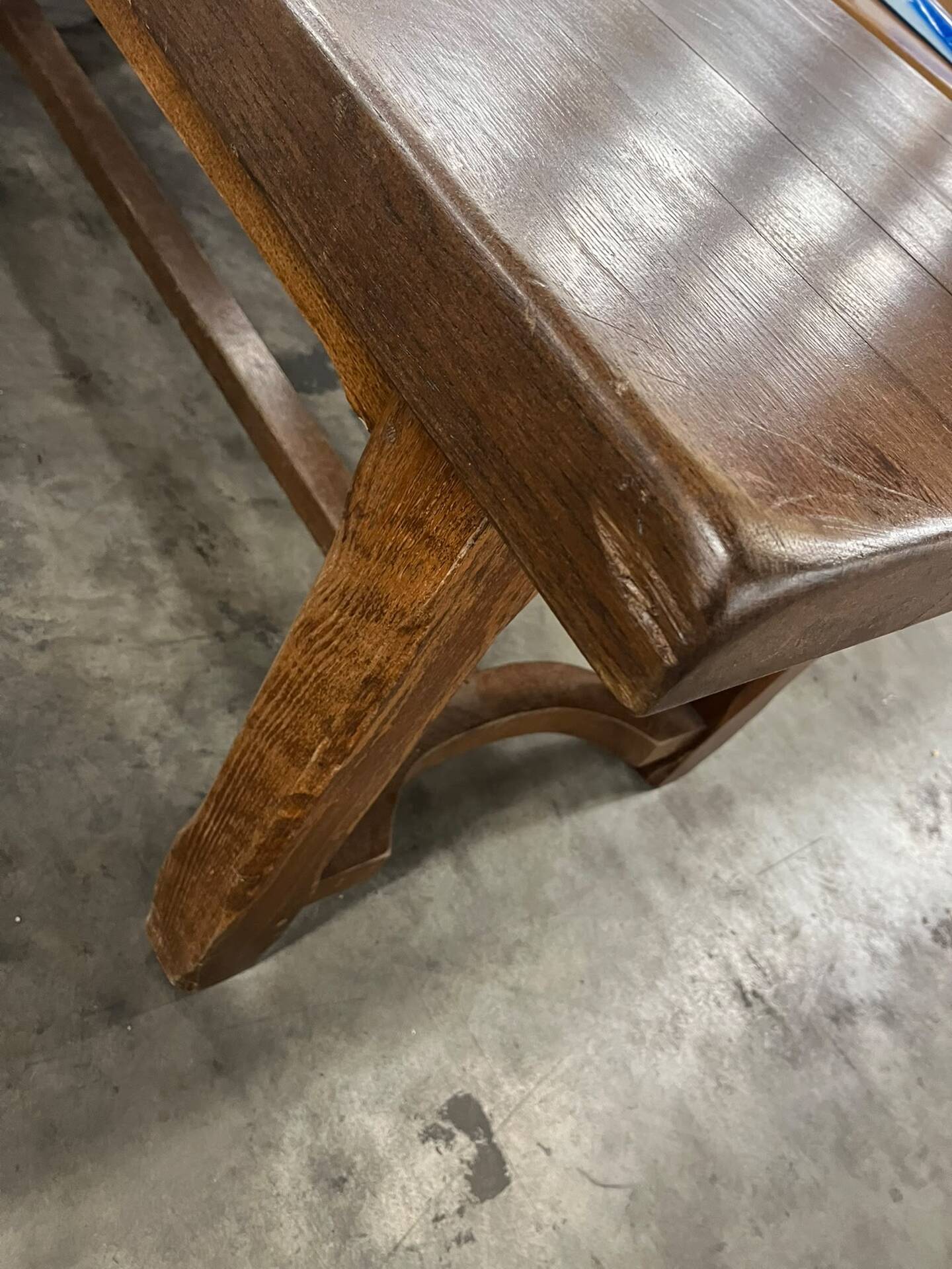 Table à manger vintage XL en bois massif