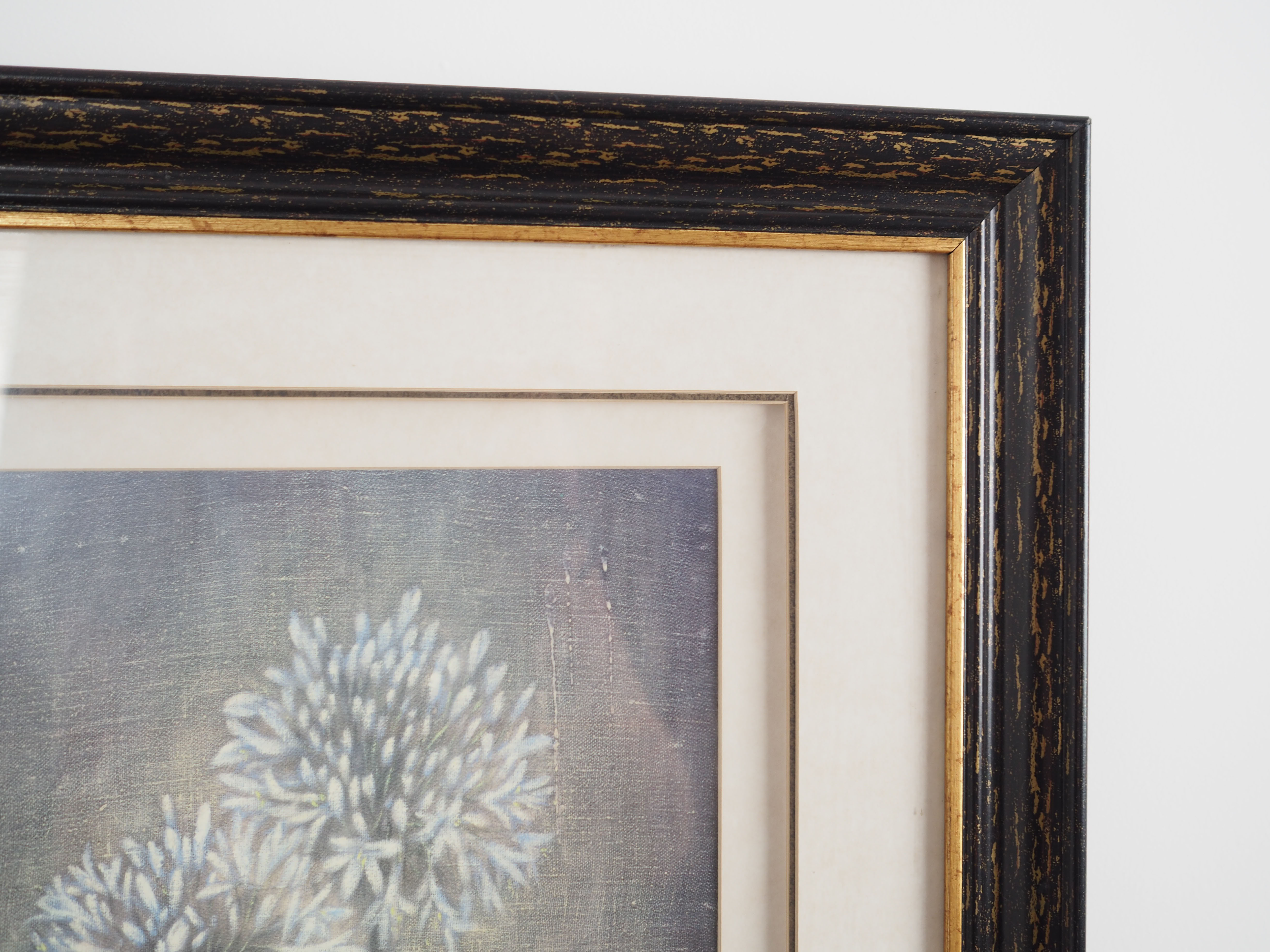 Painting „The White Flower”, Scandinavian design, 1970s