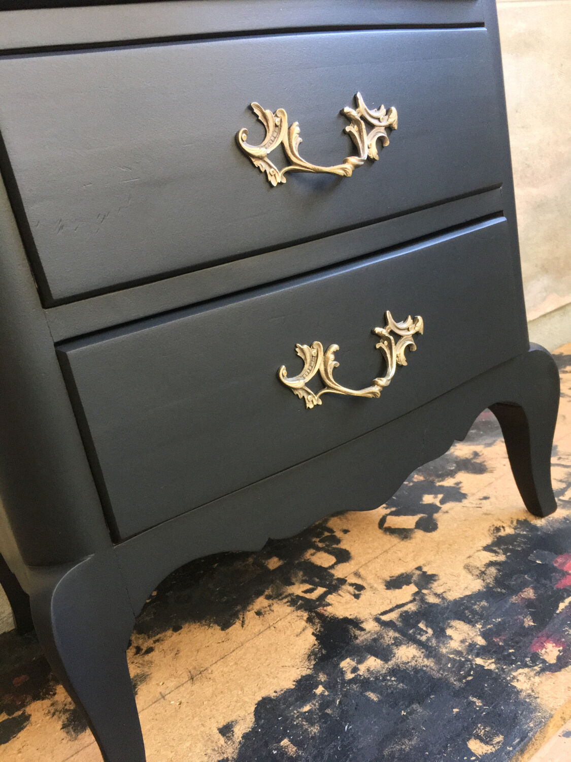 Vintage chiffonnier with black makeover