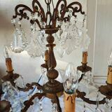 Bohemian crystal chandelier, 6 lights