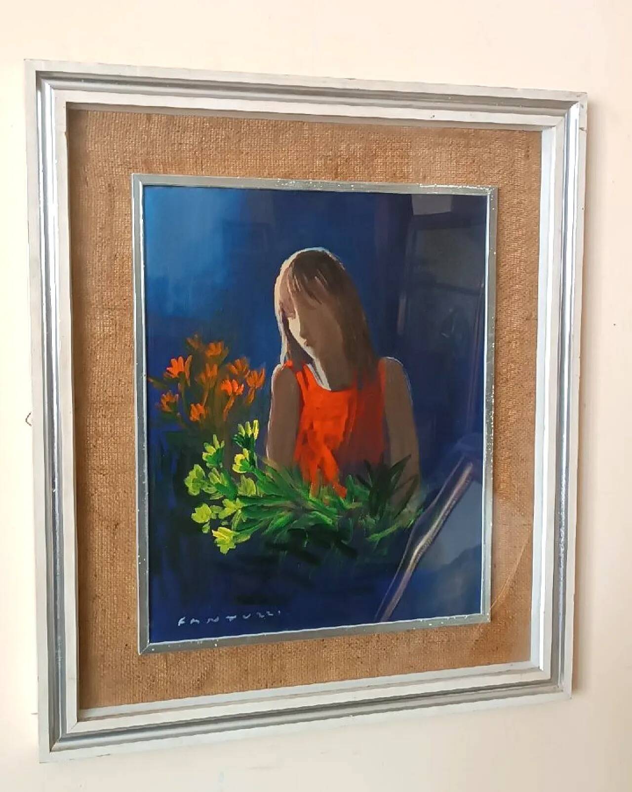 Oil painting on canvas by Eliano Fantuzzi, 20th century