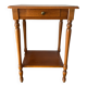 Small accent table in solid wood with a drawer.
