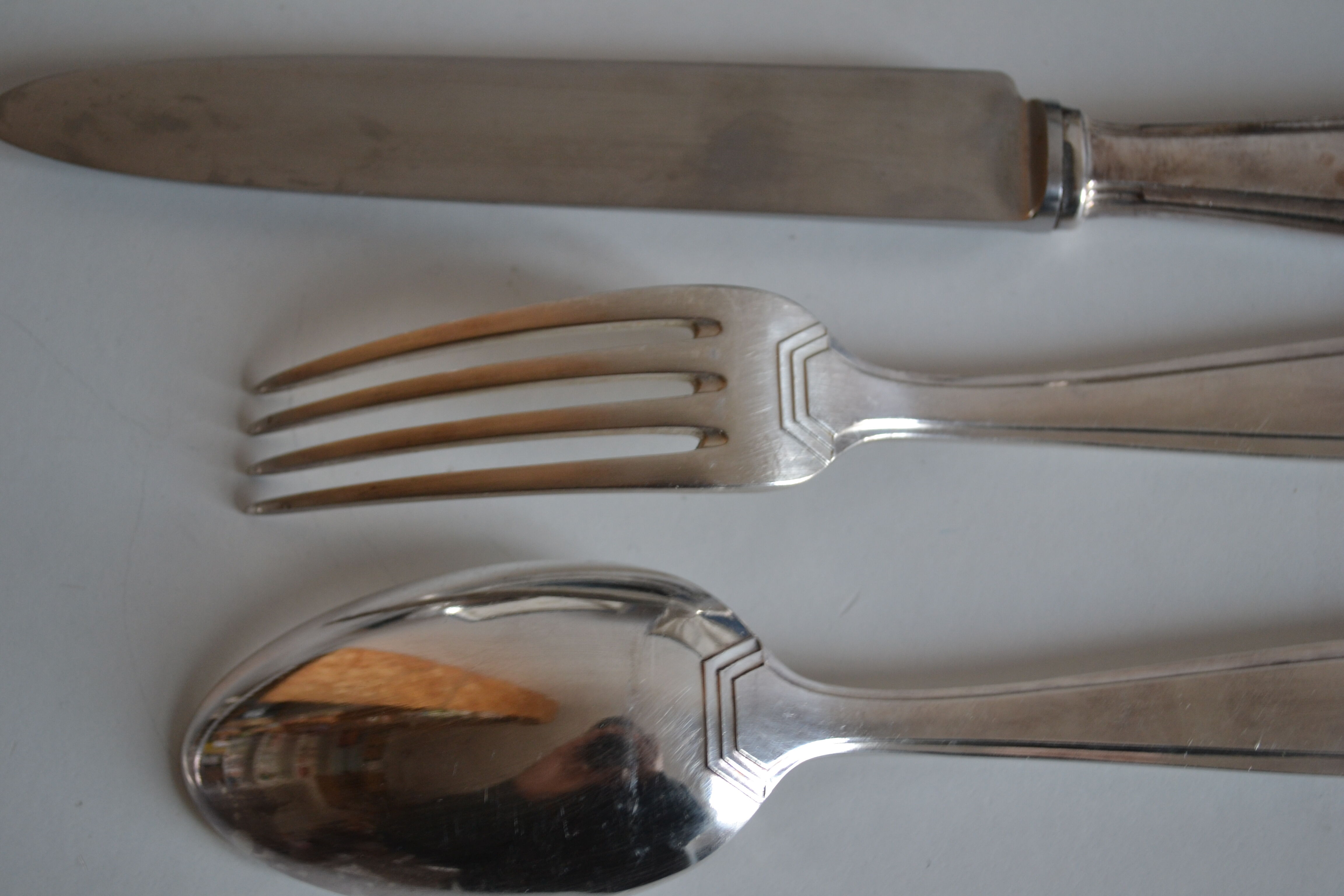 Menagere art deco metal argente boulenger 49 pieces
