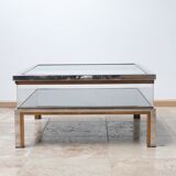 French mid-century vitrine coffee table