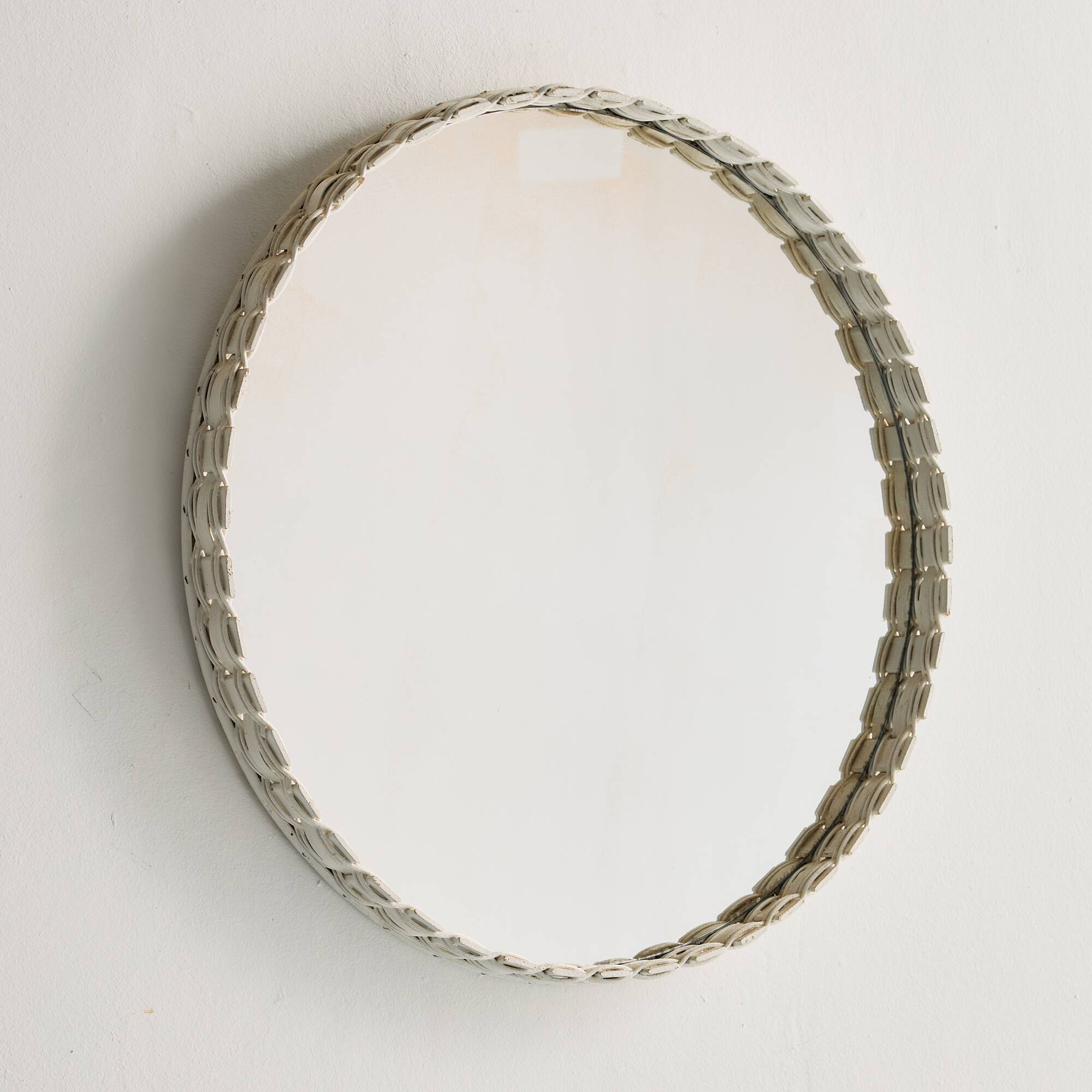 Framed wooden mirror