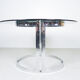 Milo Baughman chrome and smoked glass dinner table, 1970's