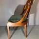 Pair of empire style gondola chair