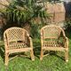 Paire de fauteuils en rotin