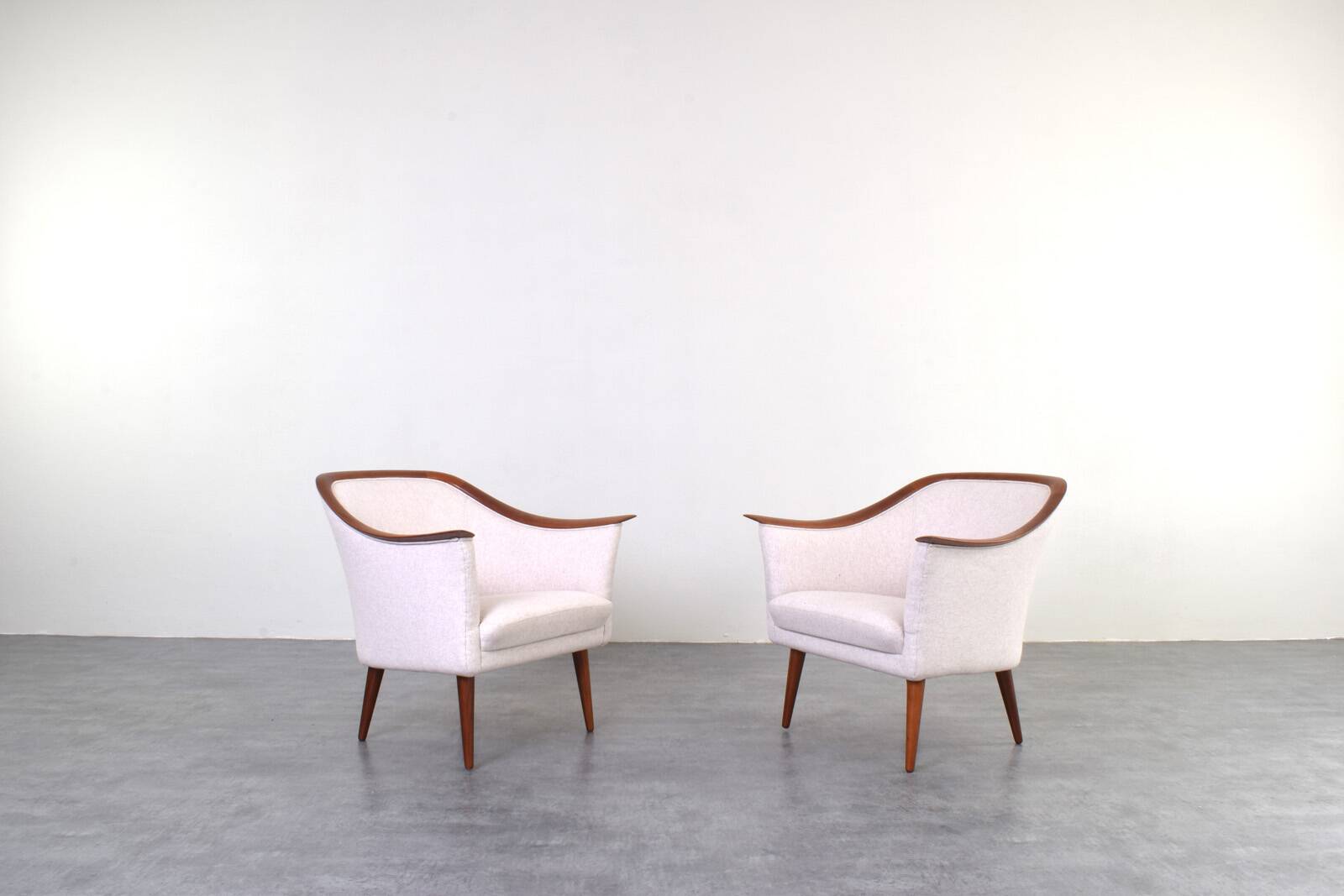 Teak Armchairs by Fredrik A. Kayser for Vatne Lenestolfabrikk, 1960s, Set o