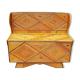 Chest bench, rattan marquetry, vintage 60's