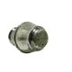 Art Deco salt shaker, silver-plated brass, Belgium, 1930s.