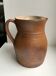 large brown stoneware pitcher Digoin Sarreguemines vintage