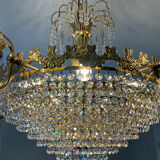 Waterfall chandelier with crystal tassels