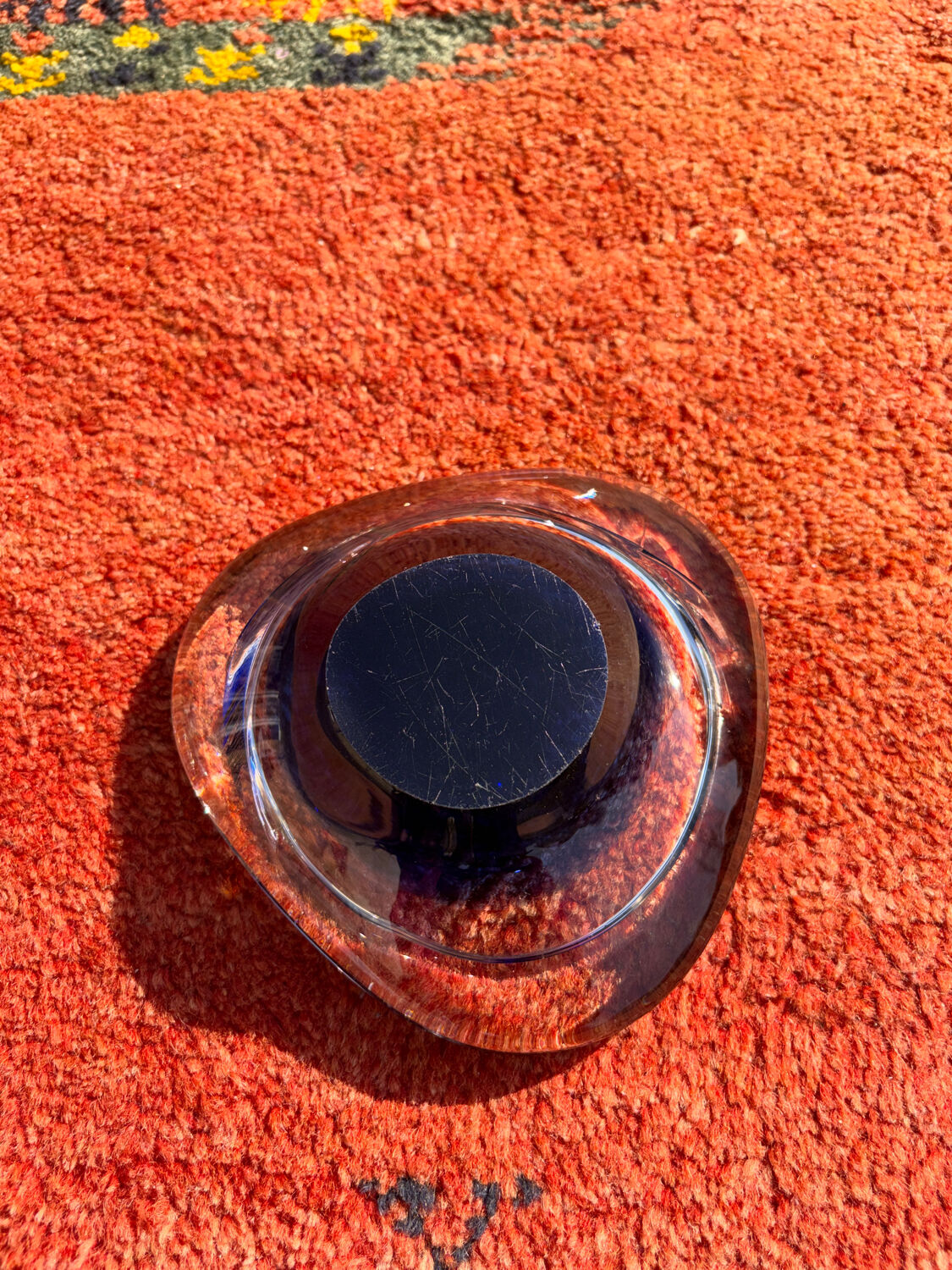 Vintage 60s/70s Murano Sommerso Ashtray Bowl Glass