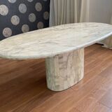 Oval marble table
