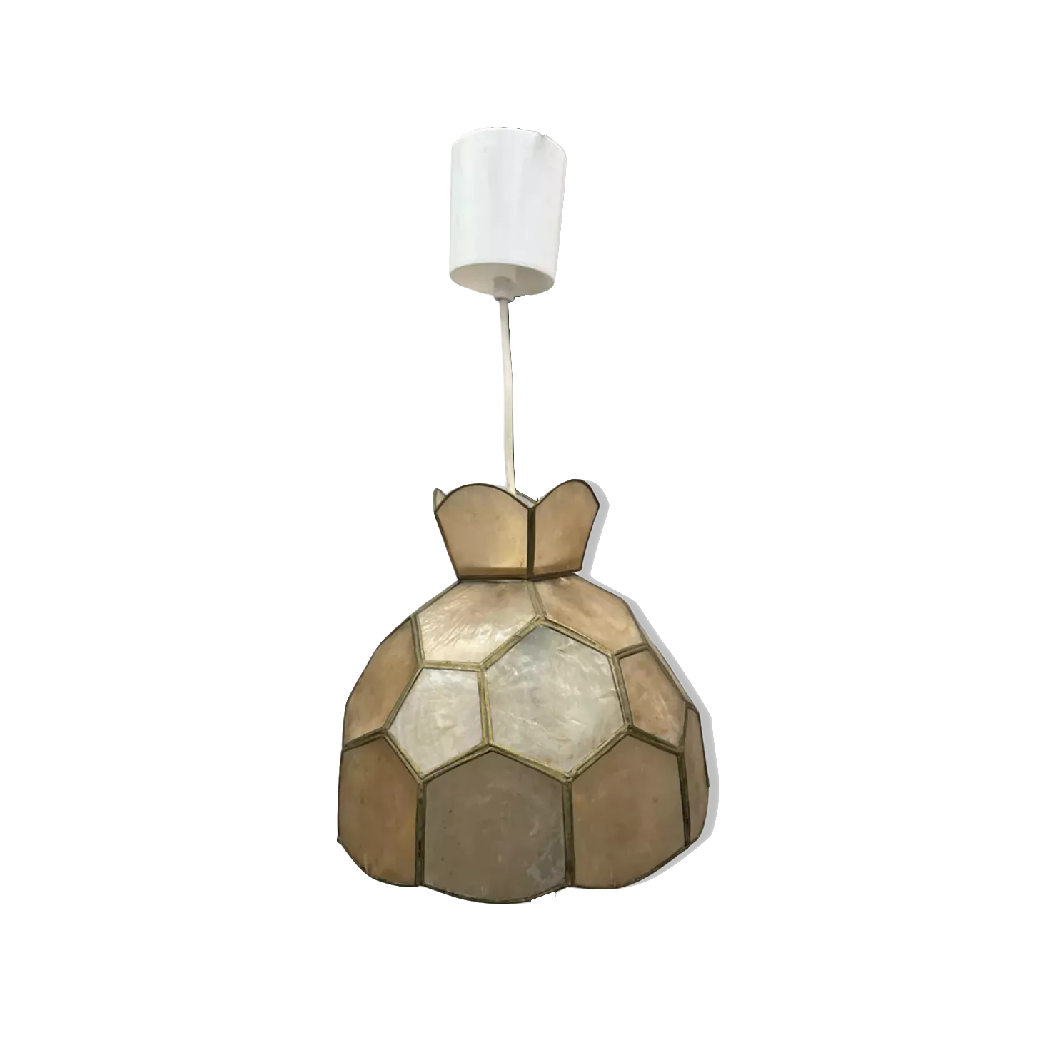 Vintage suspension in mother-of-pearl and brass