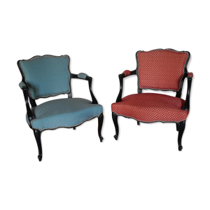 Paire de fauteuils style