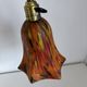 Vintage 1900 Clichy glass paste lamp, brass workshop desk - 60 cm