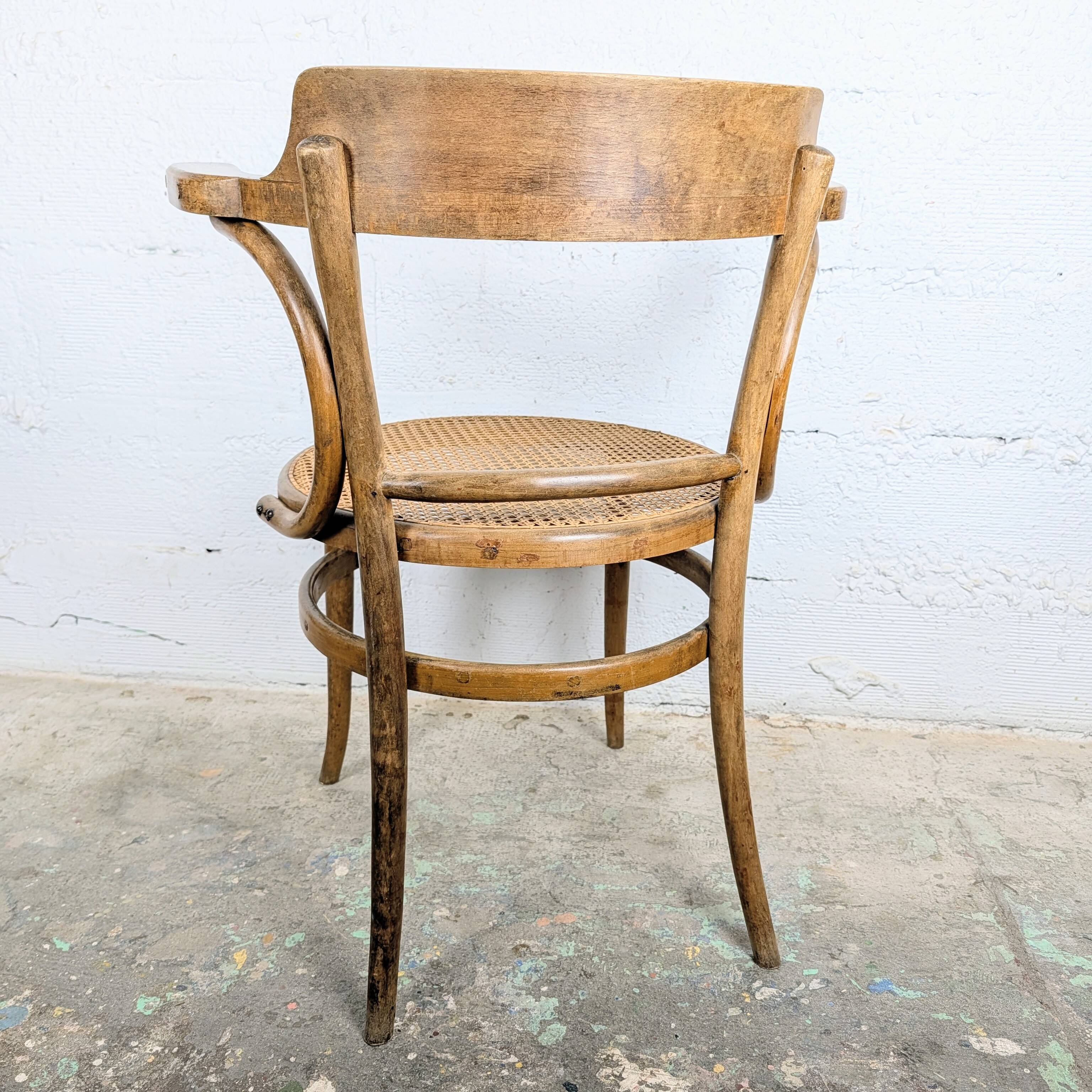 Fauteuil de bureau en bois courbé