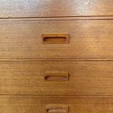 Scandinavian 4-drawer teak chest of drawers by Kempkes 1960s