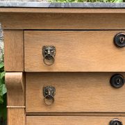 High Empire chest of drawers in solid raw oak
