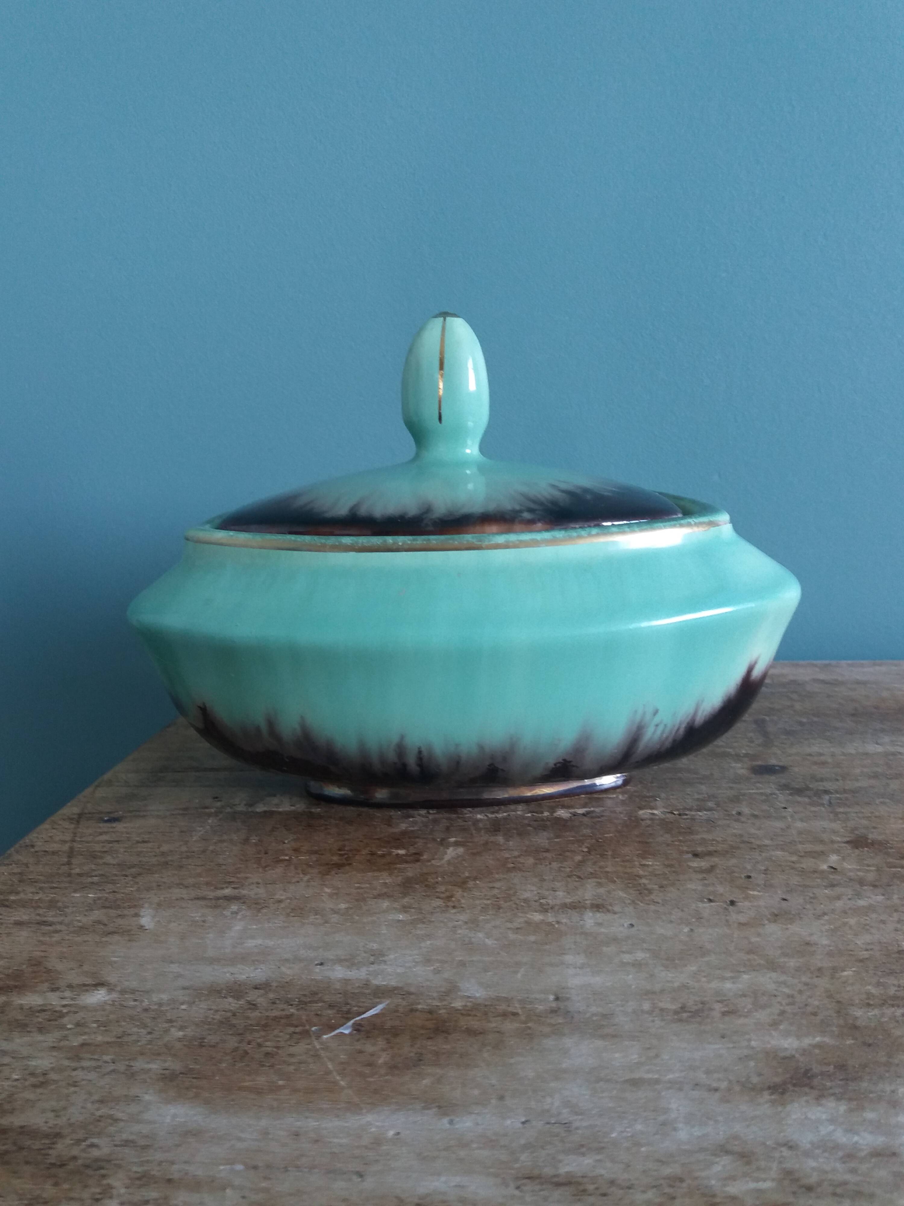 Ceramic sugar bowl/candy dish marked Germany