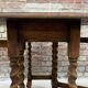 Antique Oak Oval Drop-Leaf Table with Barley Twist Legs – Gateleg Tabl