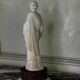 Alabaster sculpture, lady with a mask in the antique style, 19th century